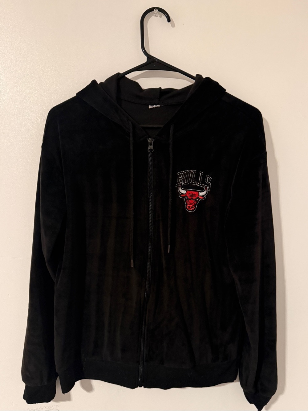 Chicago Bulls Black Zip-Up Hoodie
